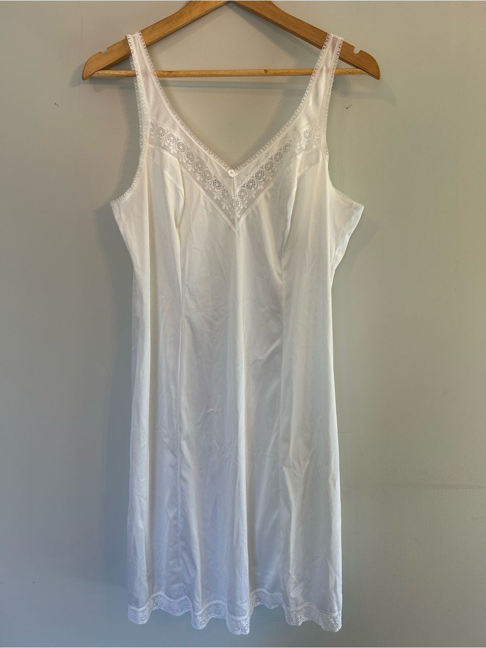 Vintage Romantic Feminine Lace Delicate Slip Chemise Dress Nightgown Sleepwear